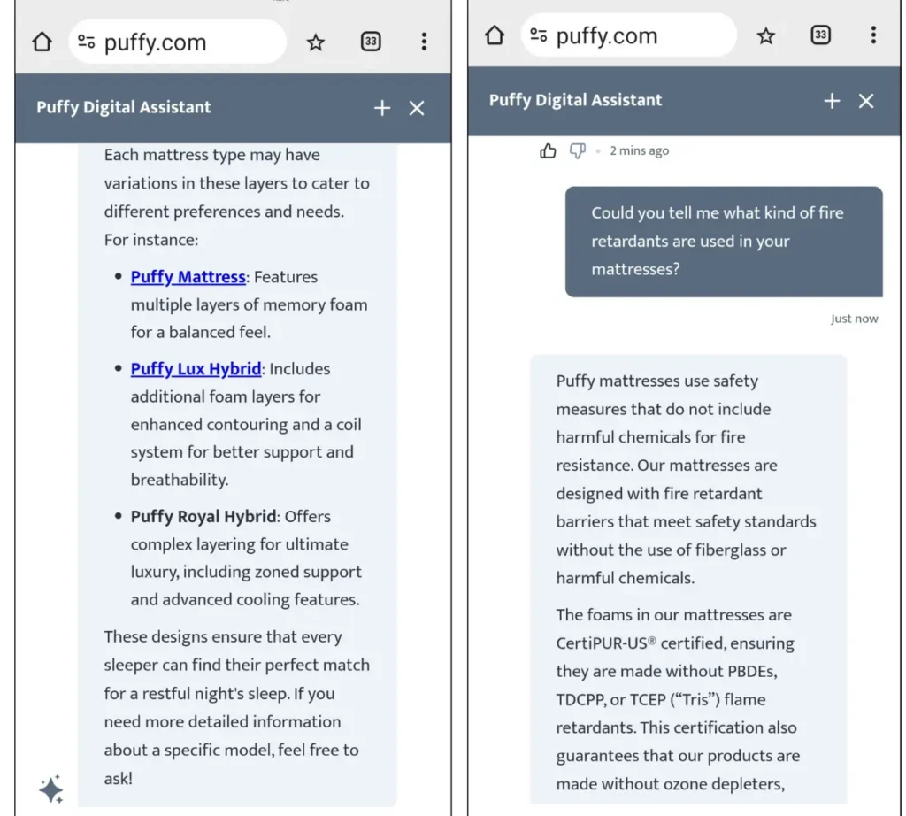 Key components of puffy mattresses