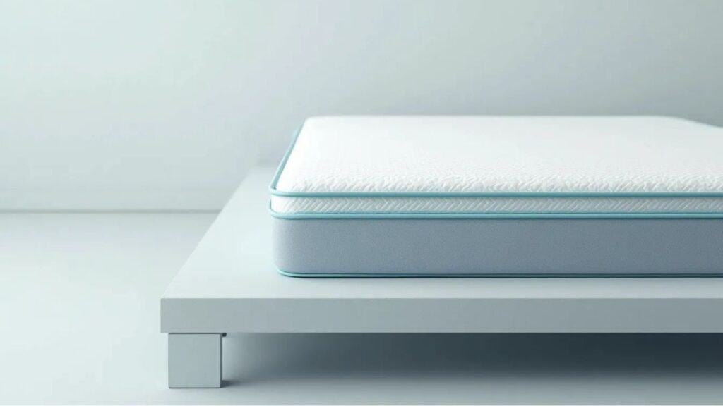 A mattress with reinforced edges on an adjustable bed